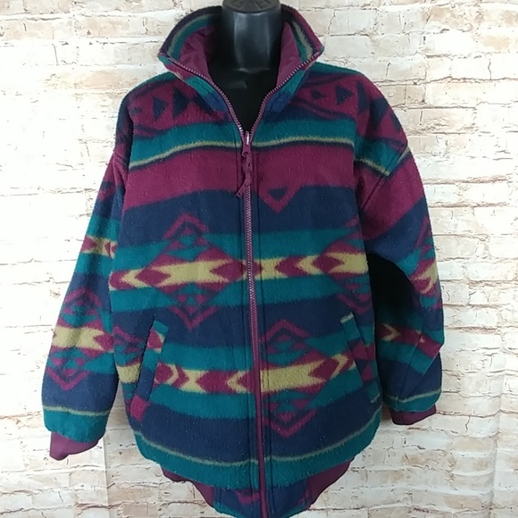 Reversible jacket Maroon/print - Picture 3 of 5